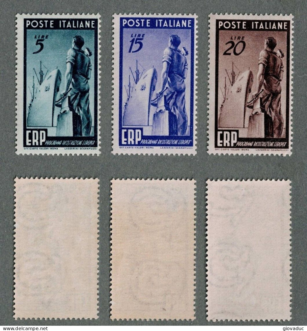 Francobolli Italia 1949 - Ricostruzione Europa E.R.P. - 1946-60: Neufs