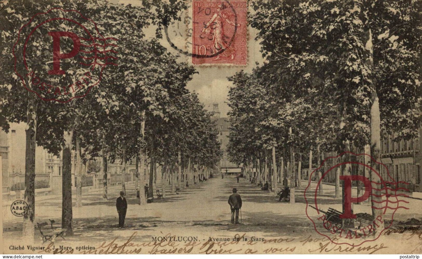 FRANCIA. FRANCE. MONTLUÇON. AVENUE DE LA GARE. - Montlucon