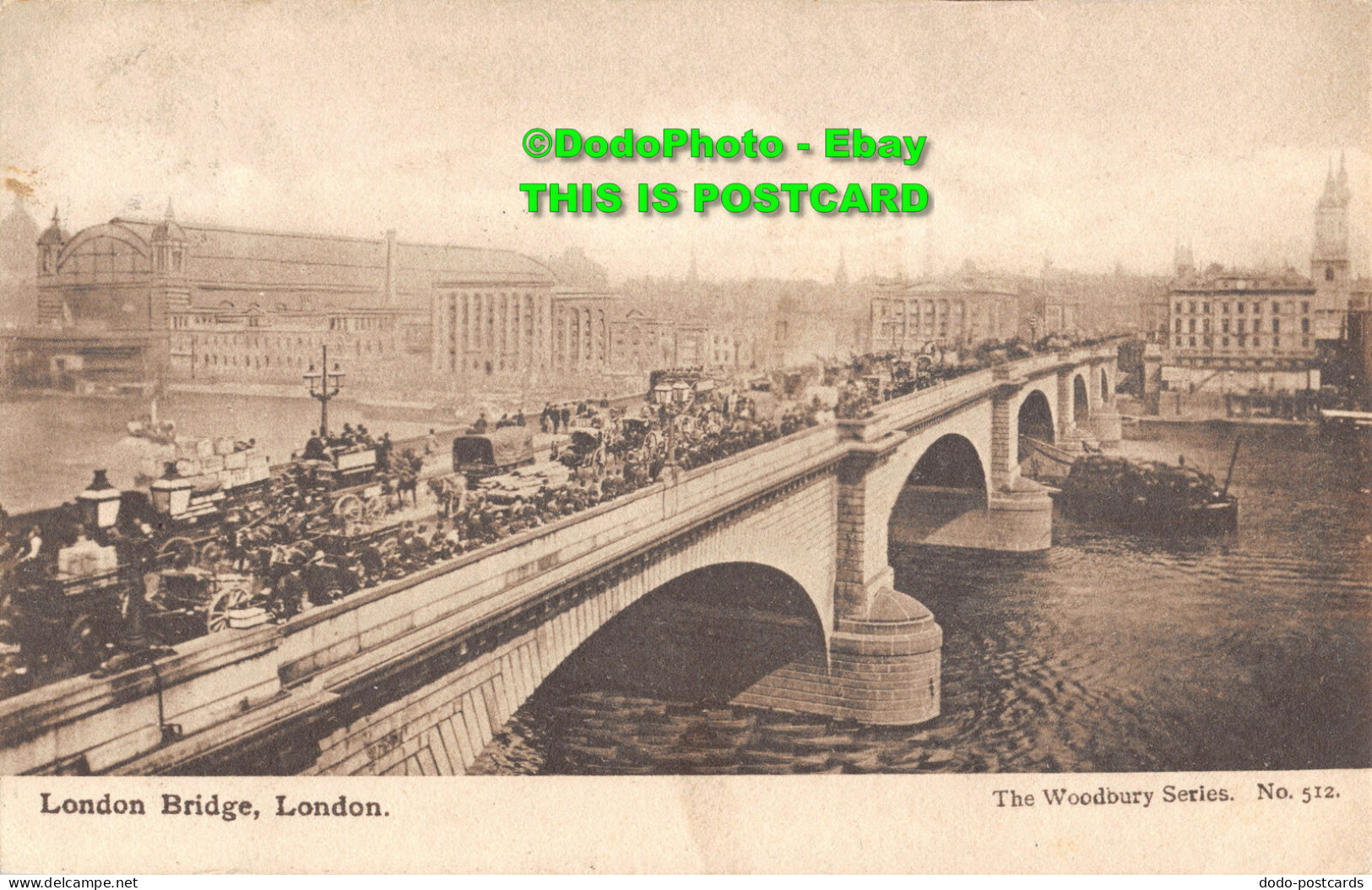 R357483 London Bridge. London. The Woodbury Series. No. 512 - Other & Unclassified