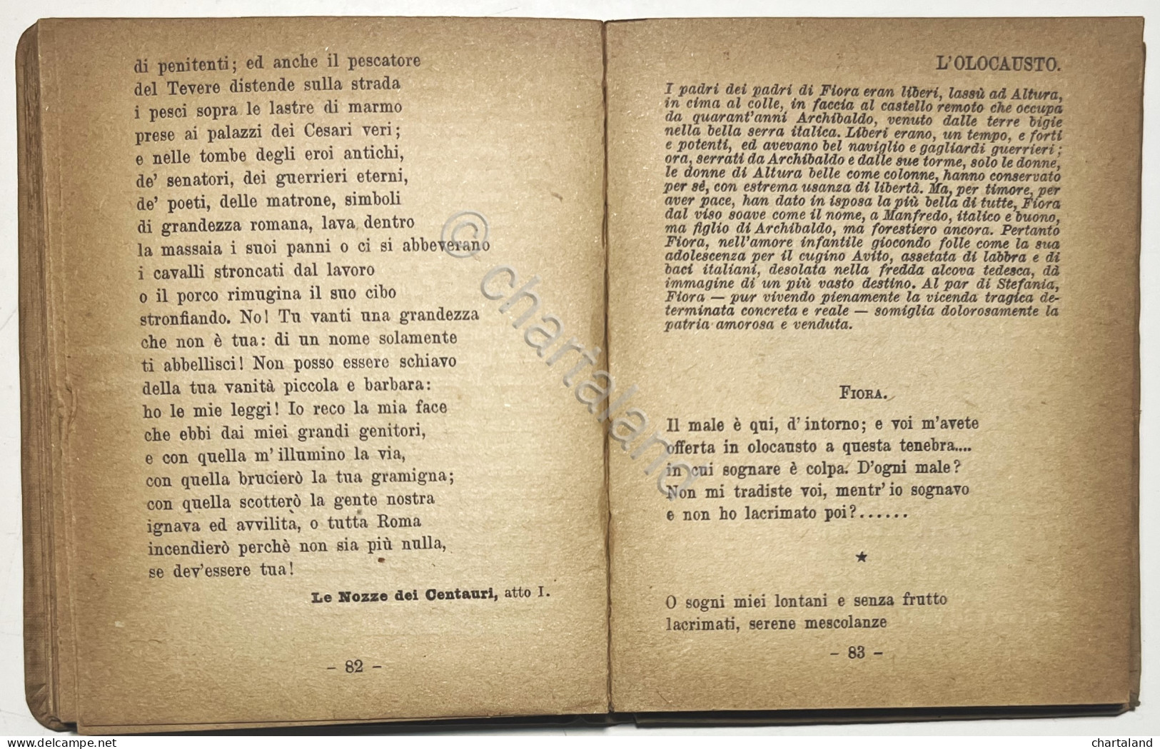 WWI - La Passione D'Italia: Versi Scelti Nel Teatro Di Sem Benelli - Ed. 1918 - Otros & Sin Clasificación