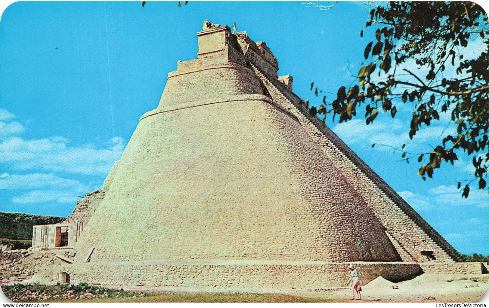 MEXIQUE - Temple Of The Magician - Uxmal - Yucatan - Mexico - Animé - Vue Générale - Carte Postale - Messico