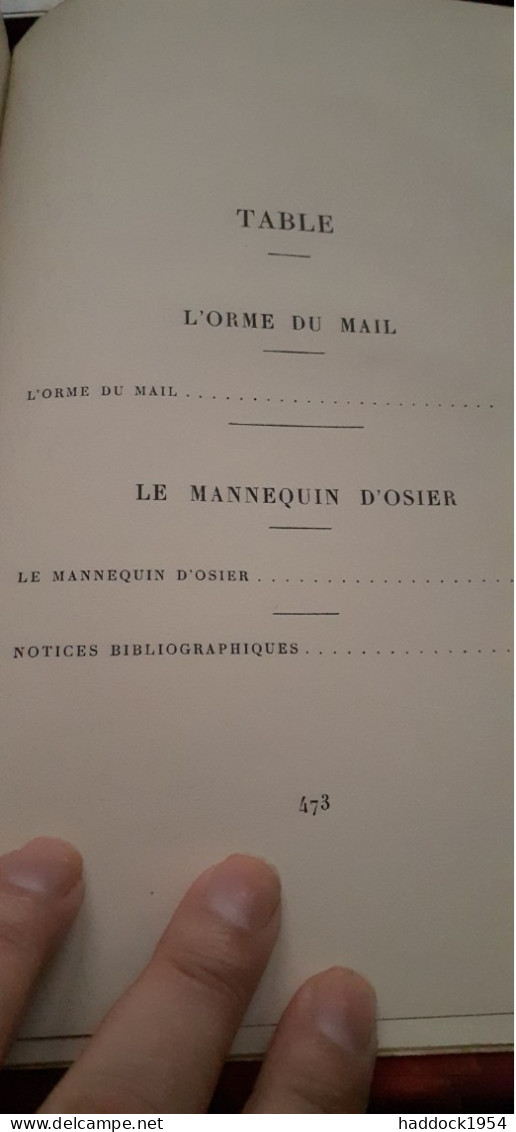 l'orme du mail - le mannequin d'osier  ANATOLE FRANCE calmann lévy 1927