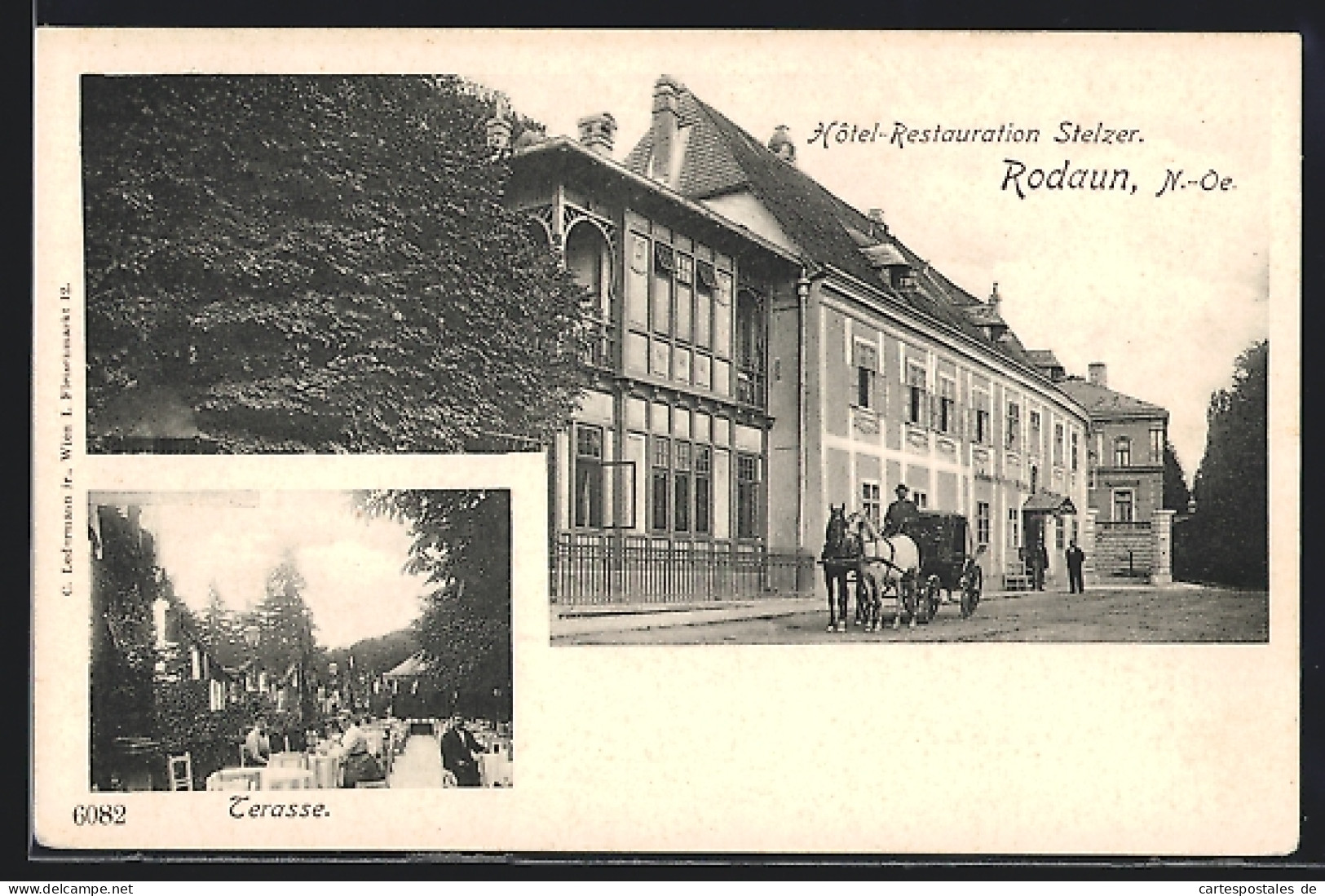 AK Rodaun /N.-Oe., Stelzers Hotel Und Restauration Mit Strasse, Kutsche Und Terrasse  - Other & Unclassified