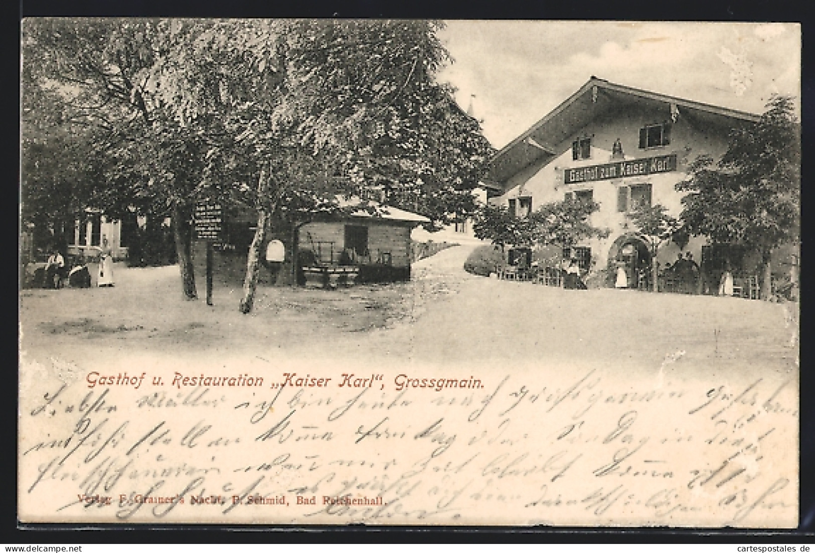 AK Grossgmain, Gasthaus Kaiser Karl  - Other & Unclassified