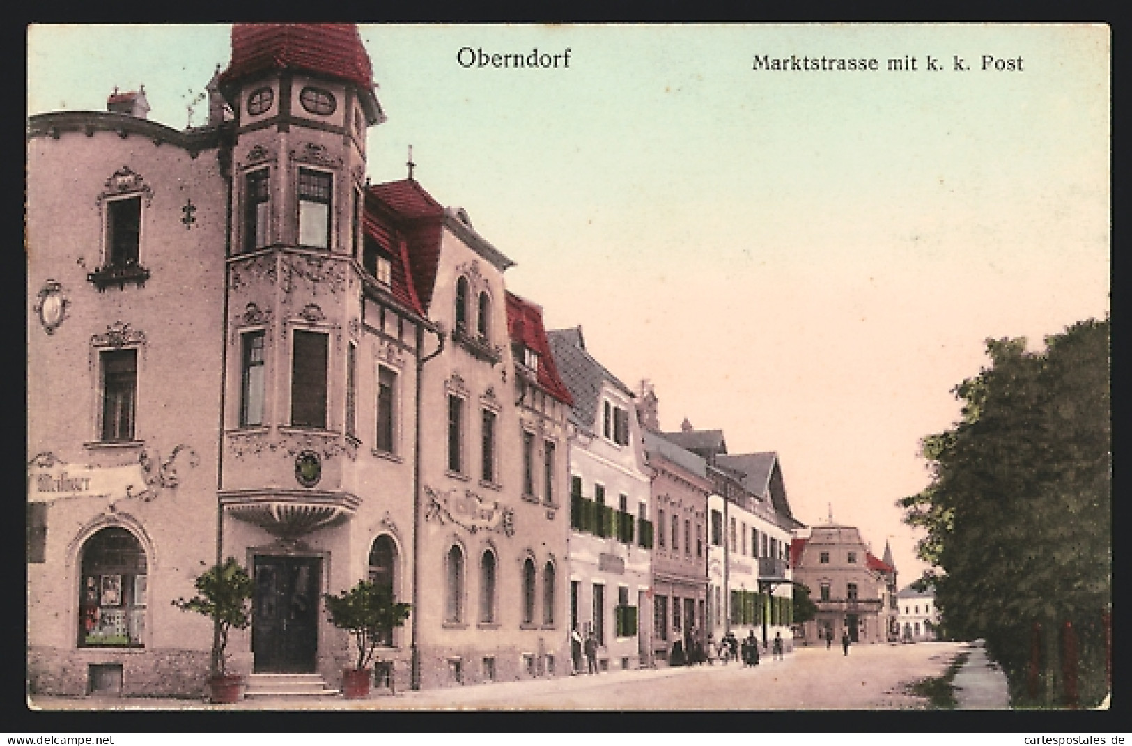 AK Oberndorf, Marktstrasse Mit K. K. Post  - Other & Unclassified