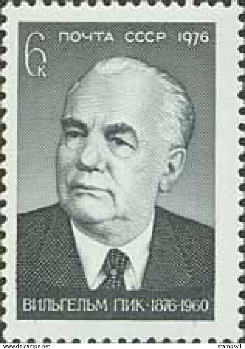 Russia USSR 1976 Birth Centenary Of Wilhelm Pieck. Mi 4439 - Nuovi