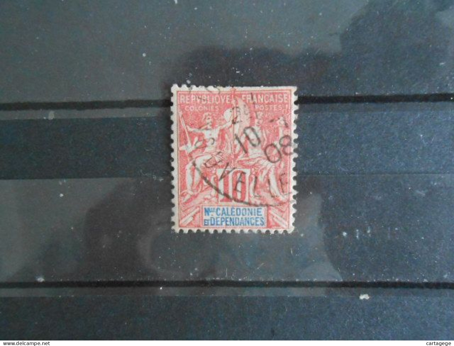 NOUVELLE-CALEDONIE YT 60 TYPE DUBOIS 10c. Rouge - Used Stamps
