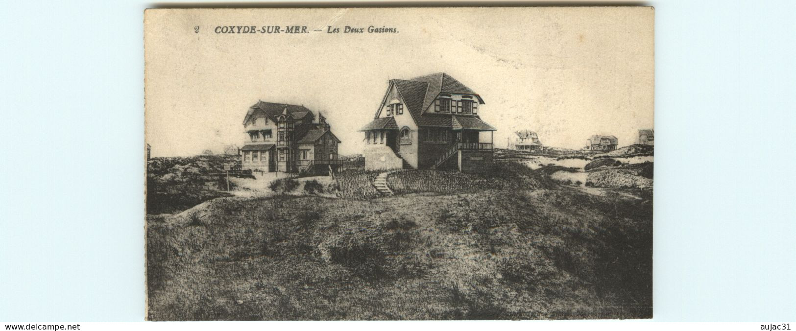 Belgique - Belgium - Flandre Occidentale - Koksijde - Coxyde Sur Mer -2 Cartes- Villas Dans Les Dunes - Les Deux Gasions - Koksijde