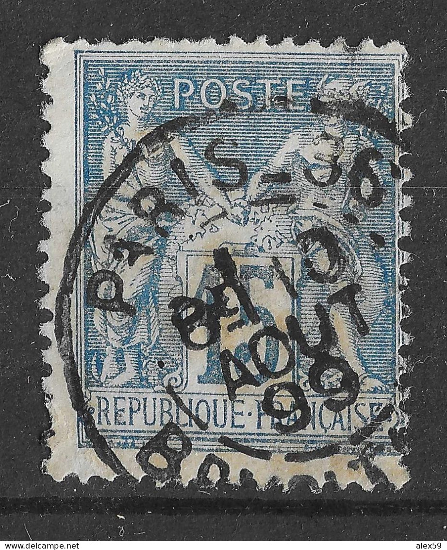 Lot N°25 N°90, Oblitéré Cachet à Date PARIS_36 , Bd VOLTAIRE - 1876-1898 Sage (Type II)