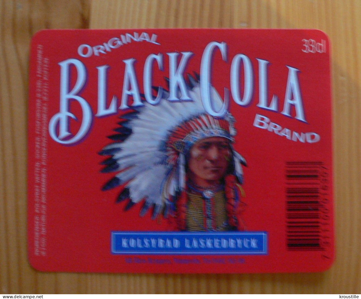 THEME INDIEN : ETIQUETTE BLACK COLA - NEUVE - Lemonades & Sodas