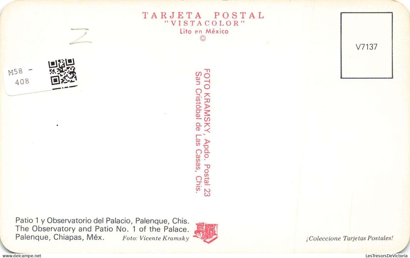 MEXIQUE - The Observatory And Patio No 1 Of The Palace Palenque - Chiapas - Mex - Animé - Carte Postale - Mexico