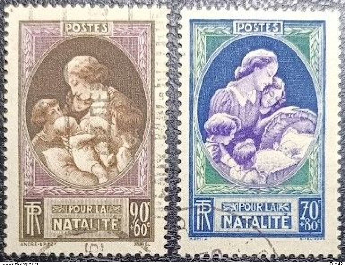 FRANCE Y&T N°440/441. Pour La Natalité. Cachet Publicitaire + Discret. T.B... - Used Stamps