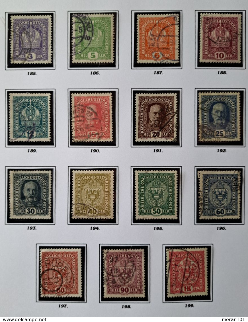 Österreich 1916, Mi 185-99  Gestempelt - Used Stamps