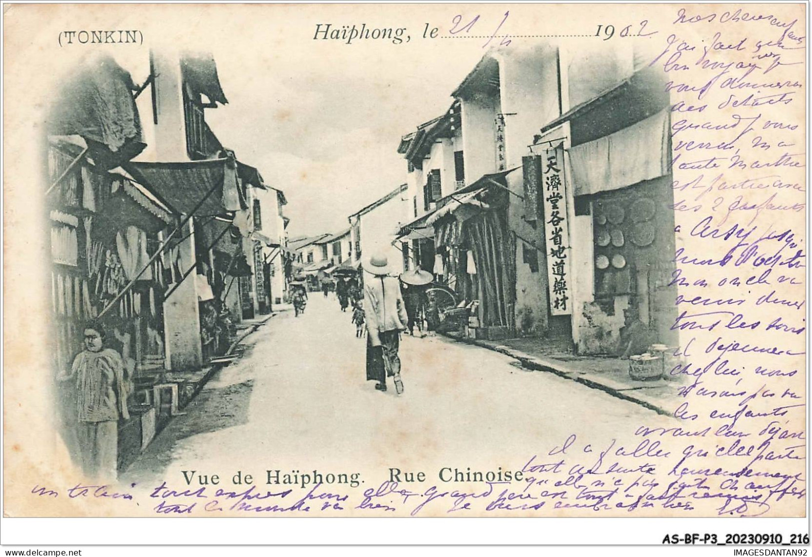 AS#BFP3-1075 - Viêt-Nam - TONKIN - Vue De Haïphong - Rue Chinoise - Viêt-Nam