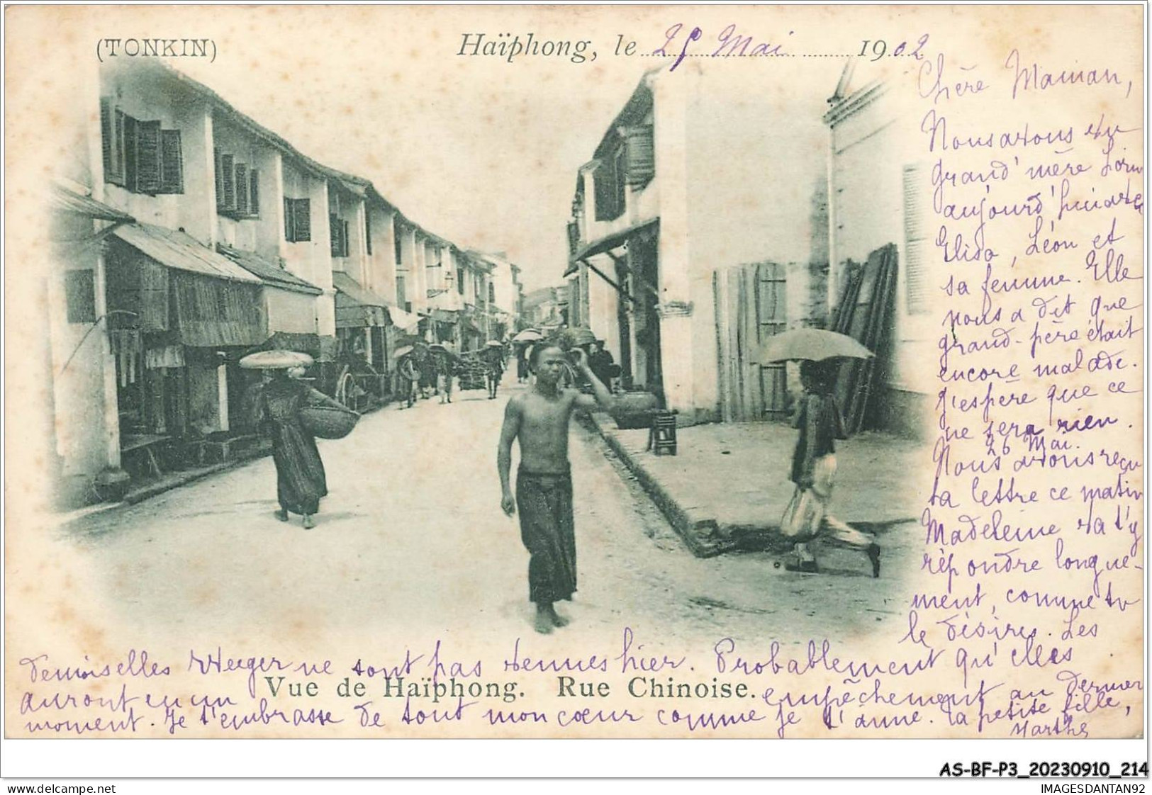 AS#BFP3-1074 - Viêt-Nam - TONKIN - Vue De Haïphong - Rue Chinoise - Vietnam