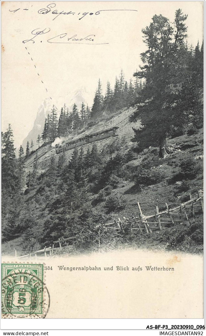 AS#BFP3-1015 - Suisse - Wengernalpbhn Und Blick Aufs Wetterhorn - Train - Sonstige & Ohne Zuordnung