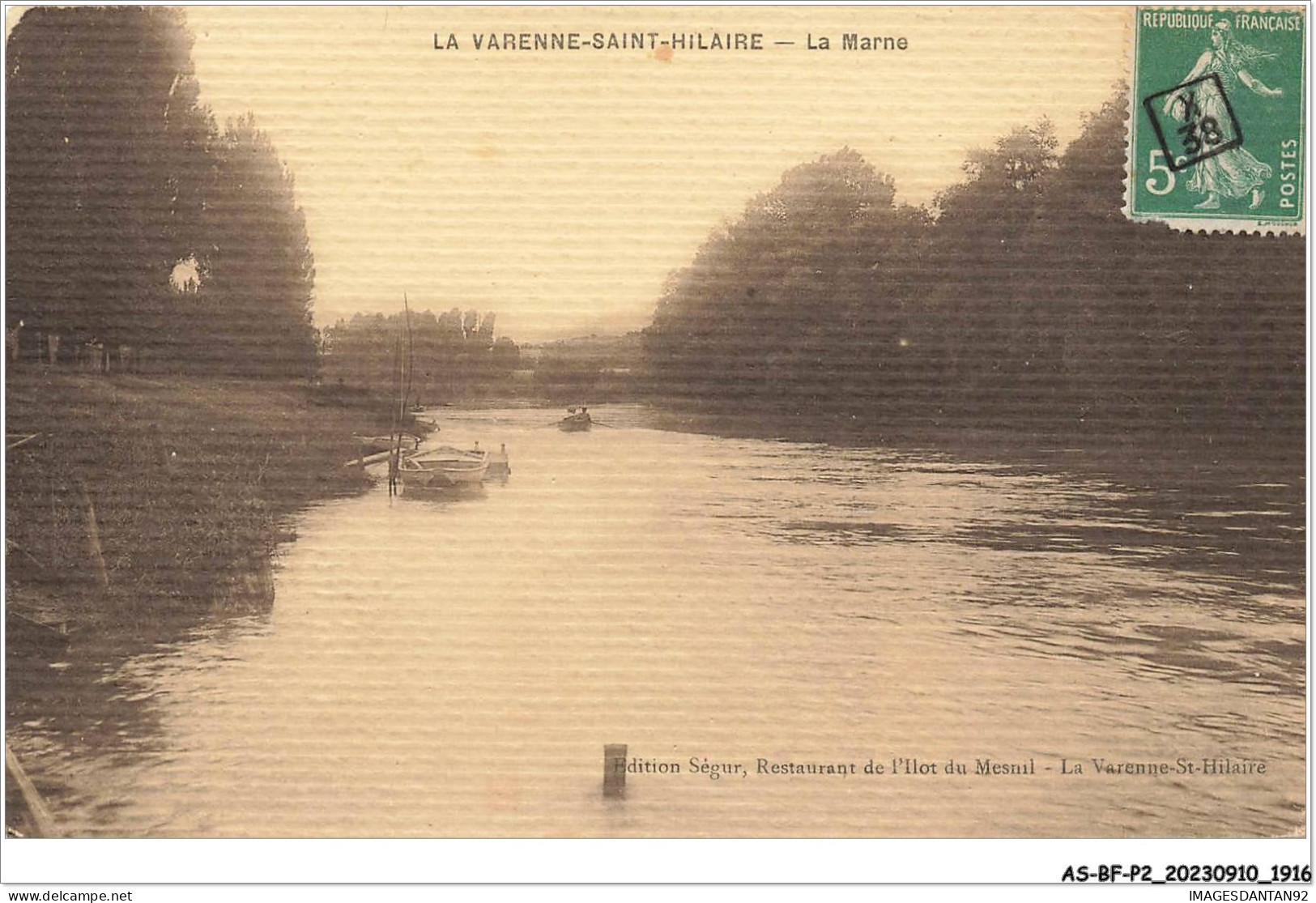 AS#BFP2-94-0959 - LA VARENNE-SAINT-HILAIRE - La Marne - Barques - Sonstige & Ohne Zuordnung