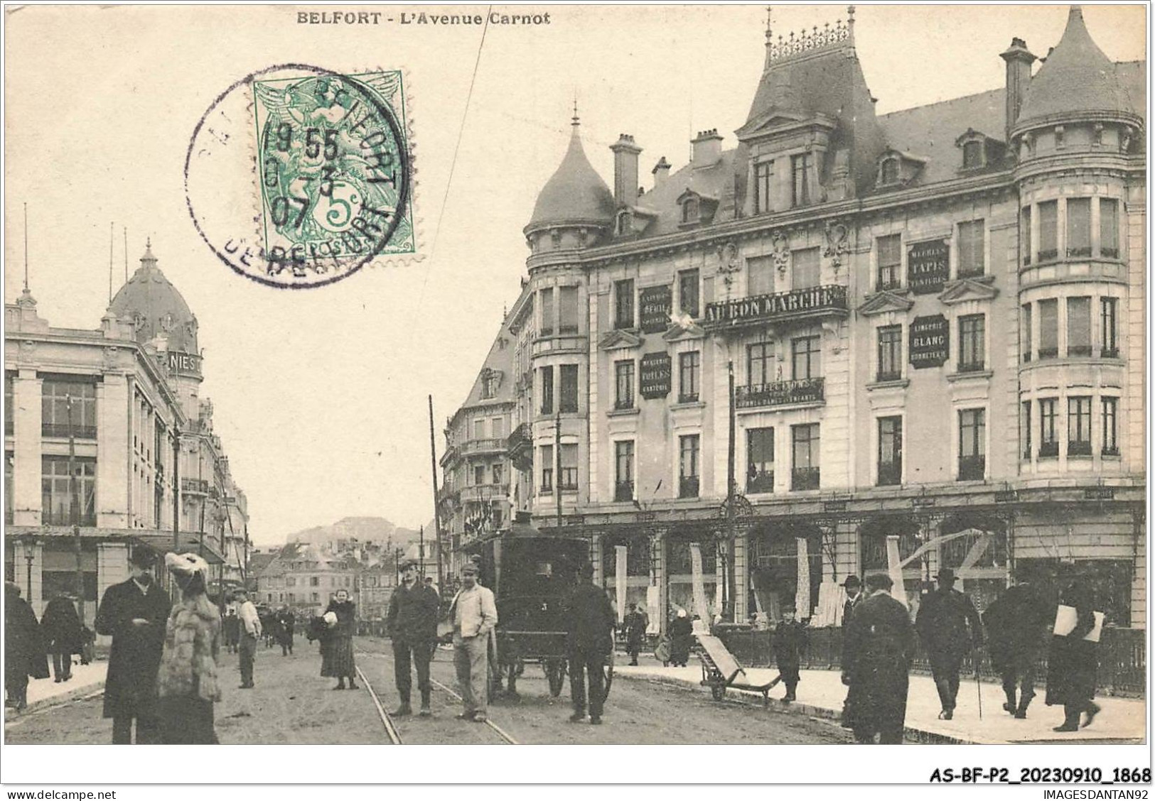 AS#BFP2-90-0935 - BELFORT - L'avenue Carnot - Au Bon Marché - Belfort - Stadt