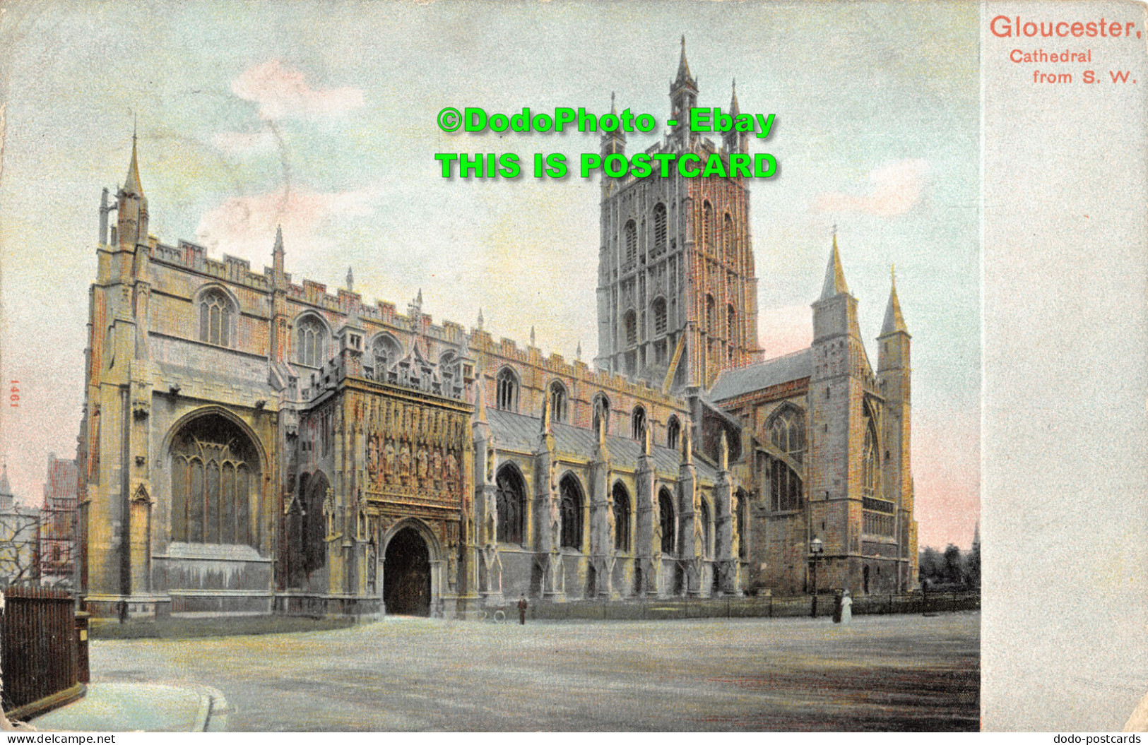 R357679 1461. Gloucester. Cathedral From S. W. Autochrom. Pictorial Stationery. - Monde