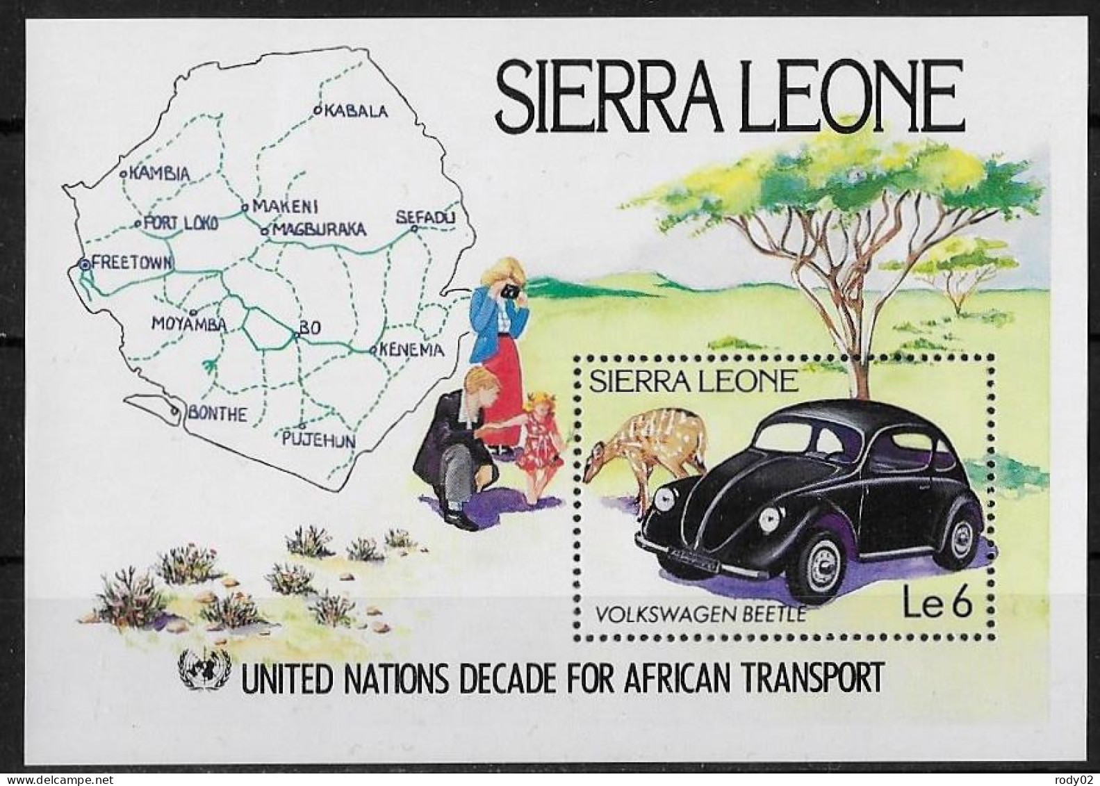 SIERRA LEONE - AUTOMOBILES - BF 23 - NEUF** MNH - Voitures