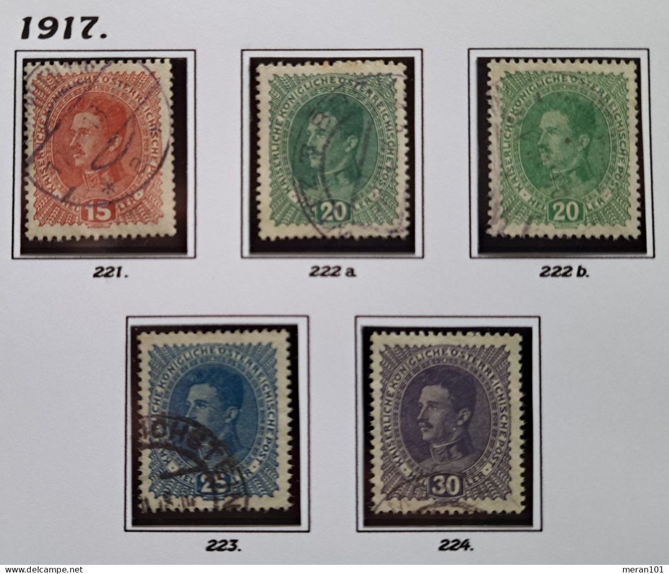Österreich 1917, Mi 221-24  Gestempelt - Used Stamps