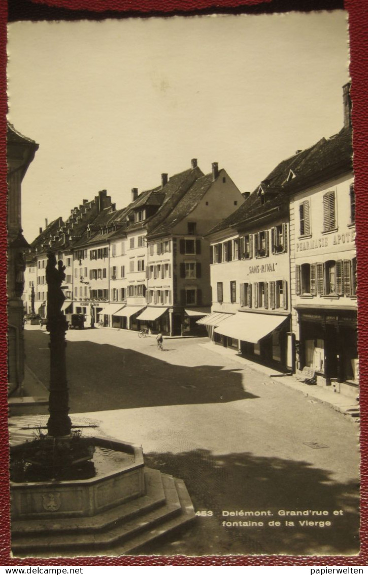 Delémont (JU) - Grand'rue Et Fontaine De La Vierge - Delémont