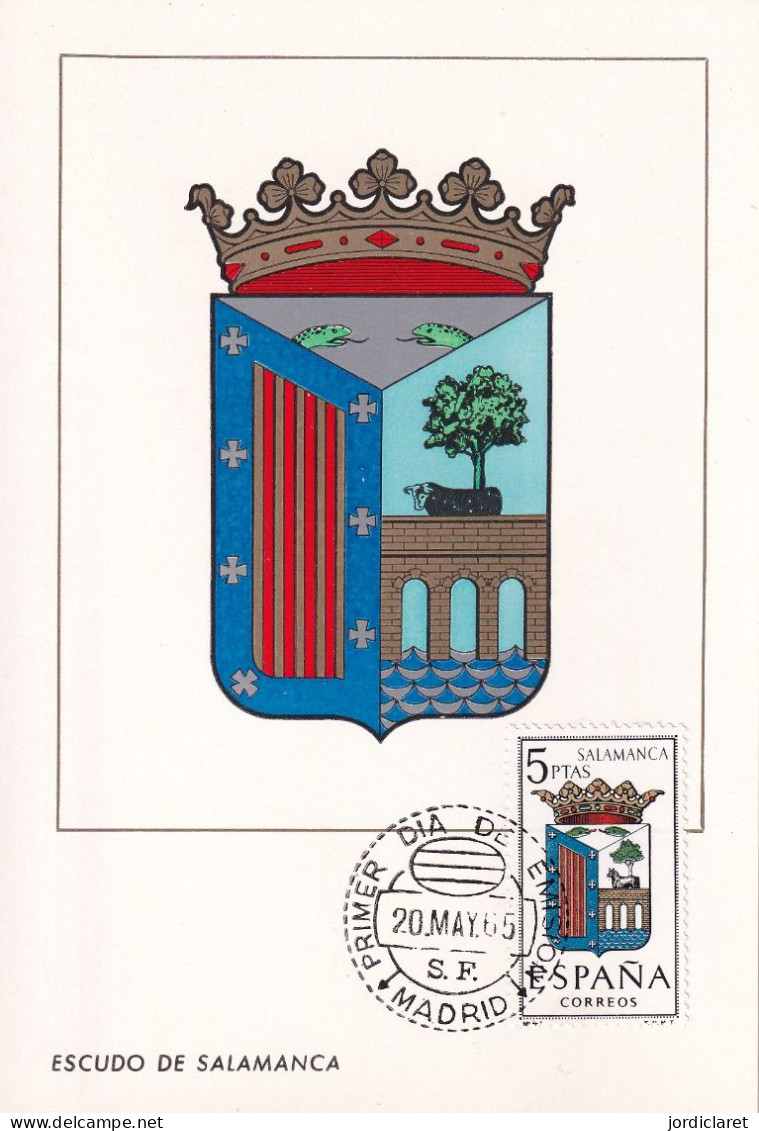 ESCUDO SALAMANCA 1965 - Cartoline Maximum