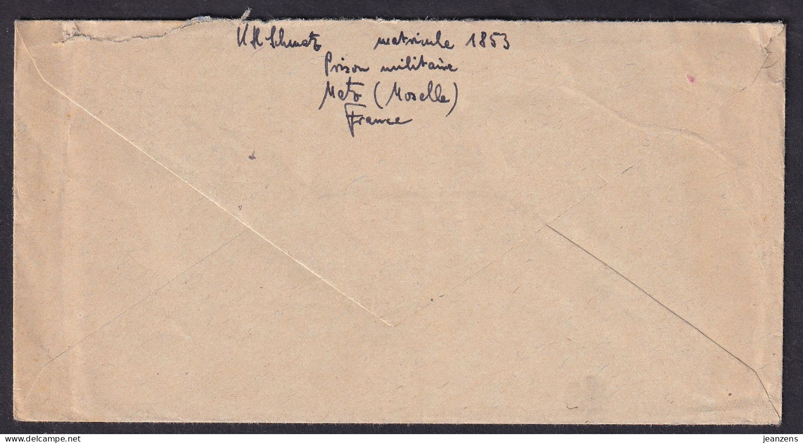 Lettre Aff 2x 5f Marianne De Gandon Obl Metz 16.06.1947 -> Allemagne Zensur/Censure Prison Militaire Metz + US - WW II