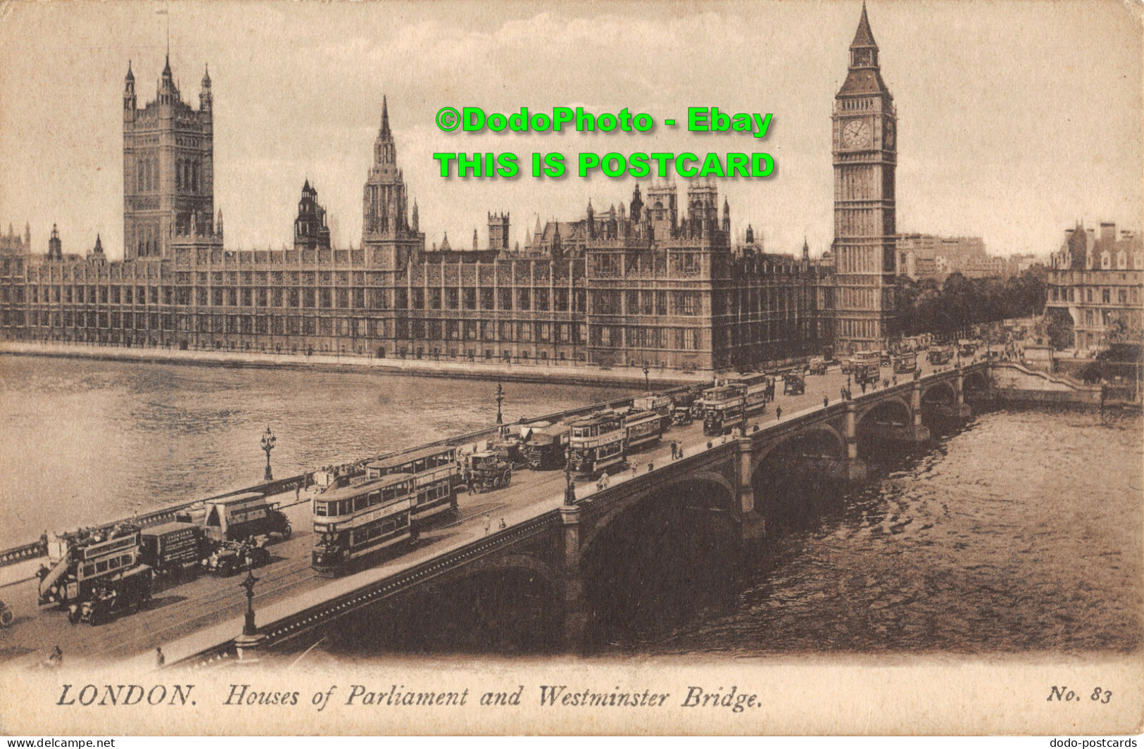 R357725 London. Houses Of Parliament And Westminster Bridge. No. 83 - Autres & Non Classés