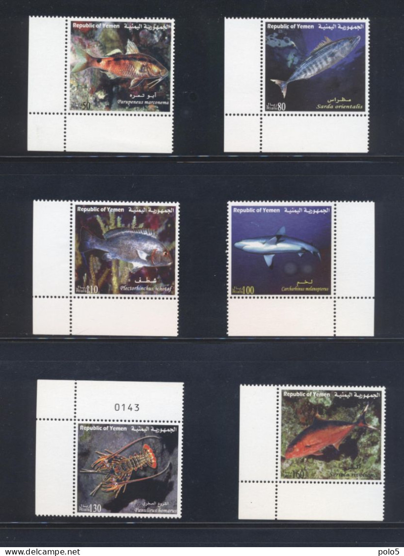 Yemen 2007-Marine Life Fish Set (6v) - Yemen