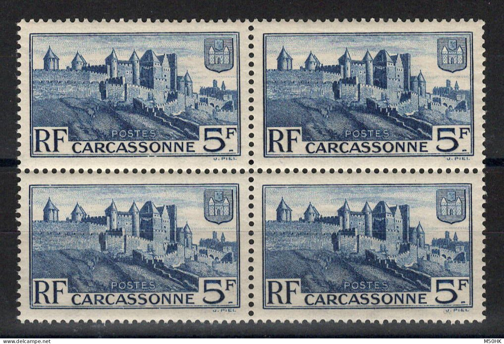 YV 392 N** MNH Luxe , Carcassonne En Bloc De 4 - Nuovi