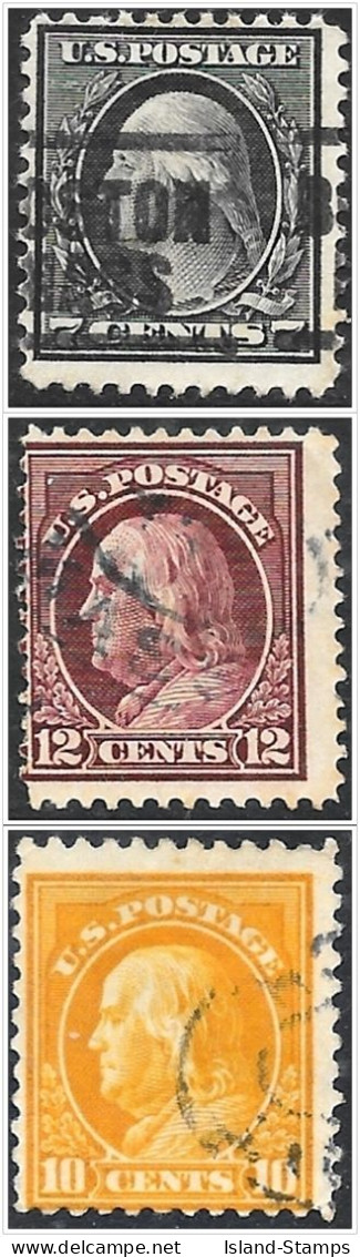 USA 1917-19 Washington/Franklin 15 Values Used V1 - Oblitérés