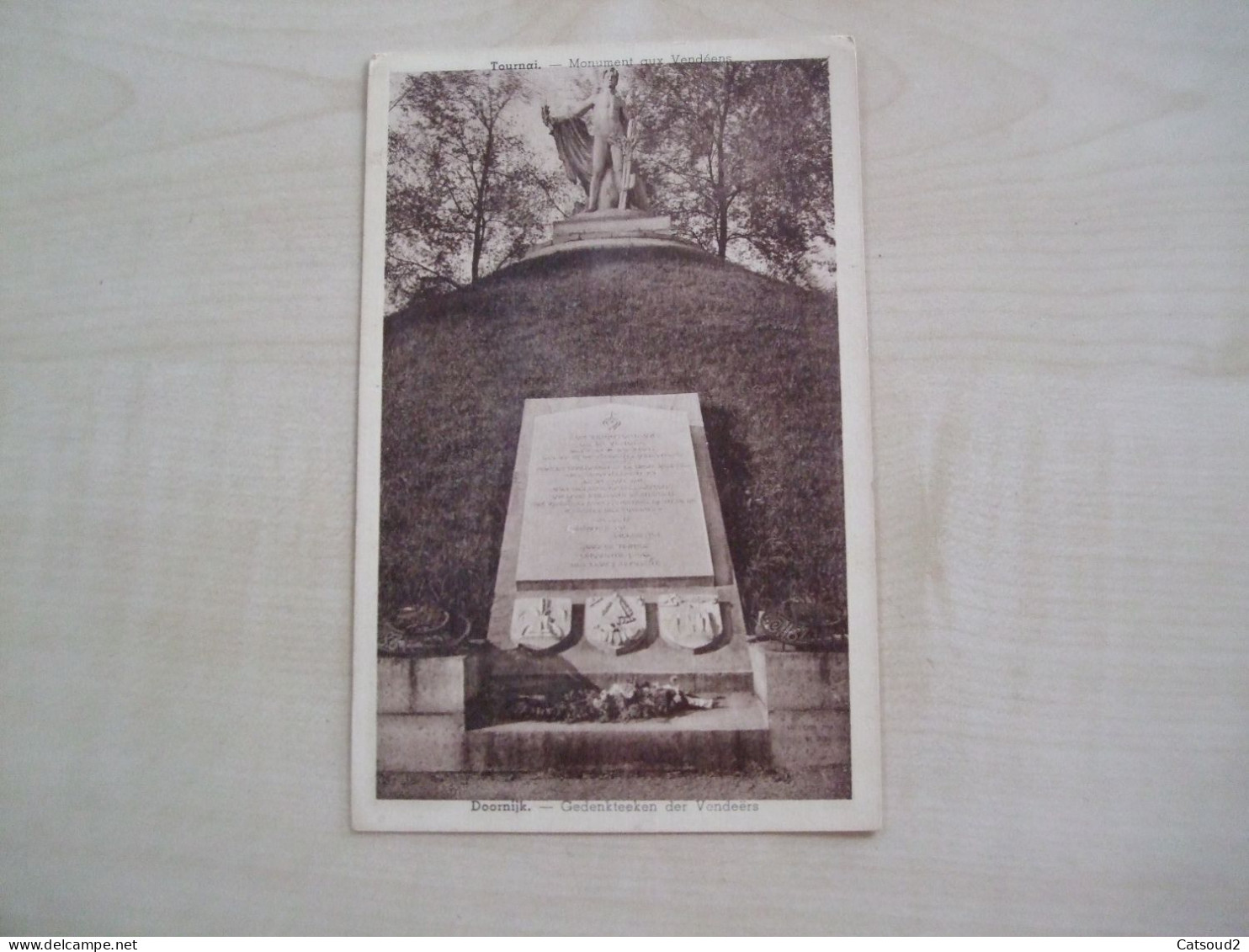 Carte Postale Ancienne DOORNIK Gedenkteeken Der Vendeers - Doornik