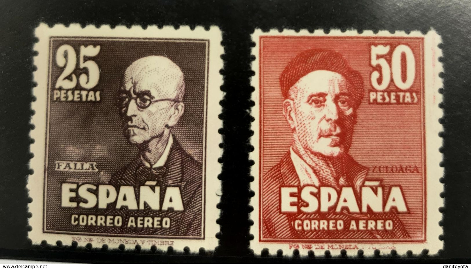 ESPAÑA. EDIFIL 1015/16 **  FALLA Y ZULOAGA. VALOR DE CATÁLOGO 300 € - Unused Stamps