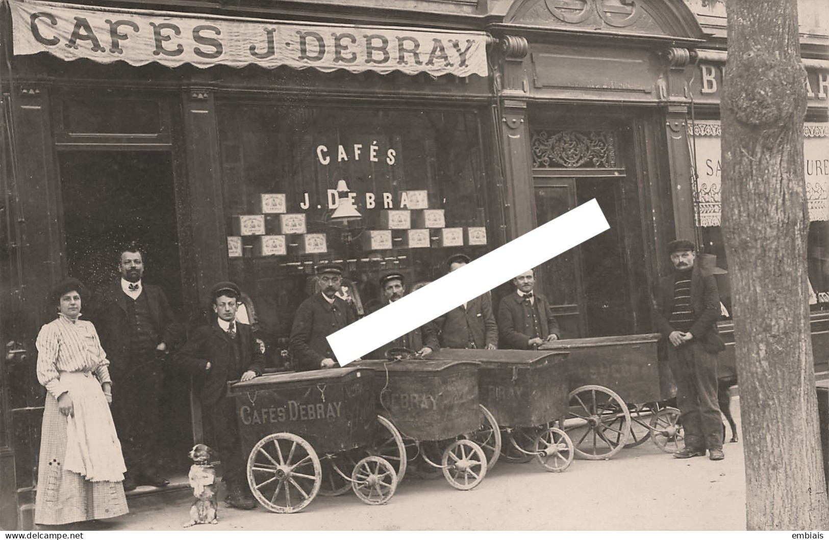 BAR LE DUC Carte Photo Succursale Cafés J. DEBRAY Triporteurs, En Vitrine Confiture De Bar-le-Duc De G. AMIABLE - Bar Le Duc
