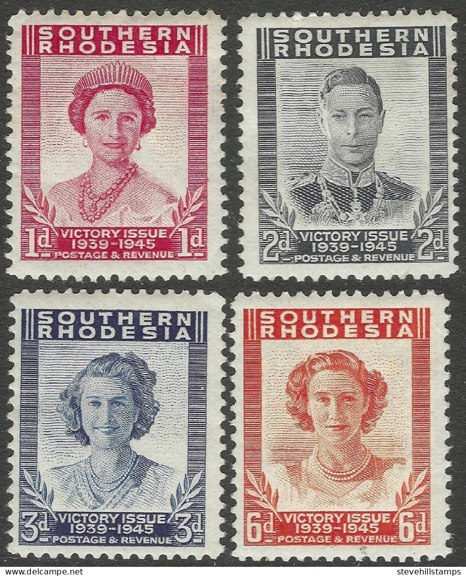 Southern Rhodesia. 1947 Victory. MH Complete Set. SG 64-67. M5064 - Southern Rhodesia (...-1964)