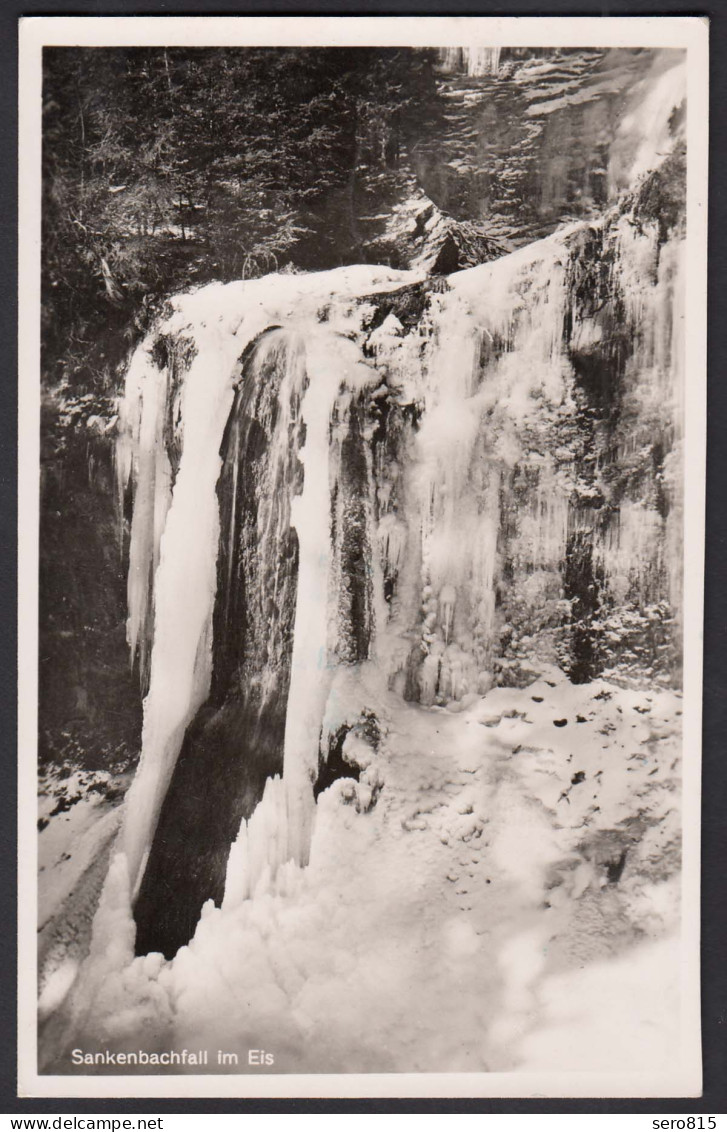 AK Baiersbronn - Sankenbach-Wasserfall Im Eis 1953    (16490 - Autres & Non Classés