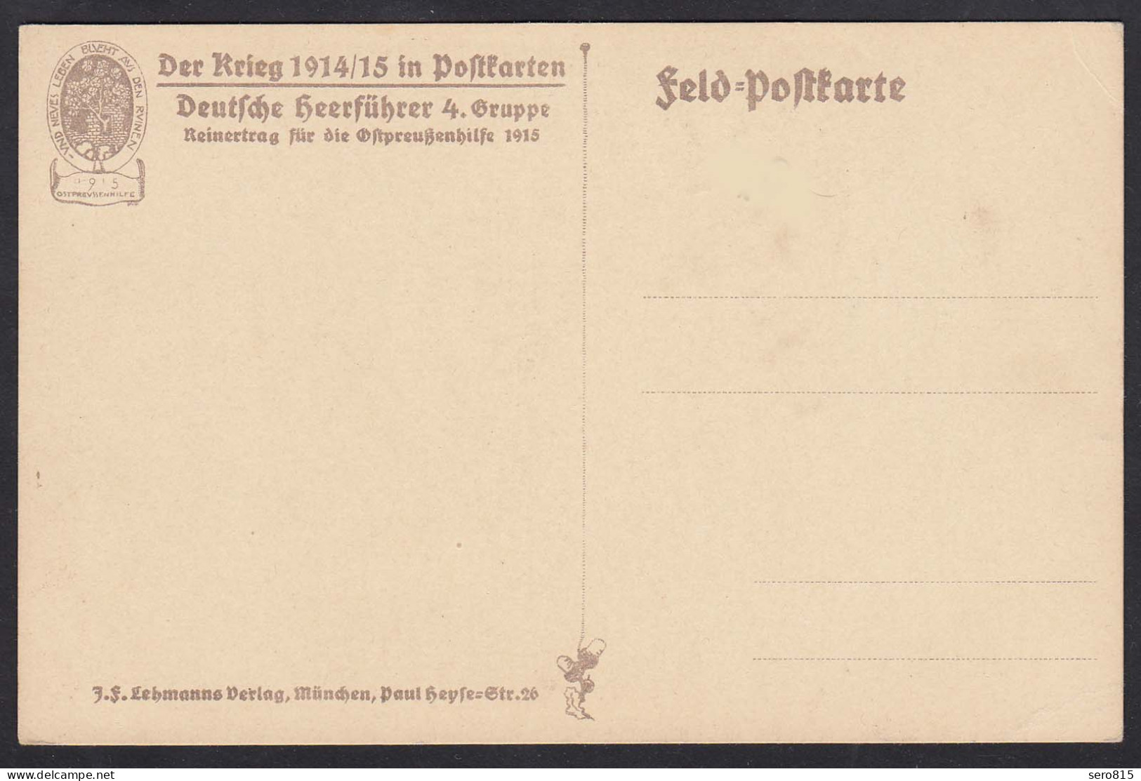 AK  Der Krieg 1914/15 Deutsche Heerführer Feldpost  Signiert  (17496 - Altri & Non Classificati