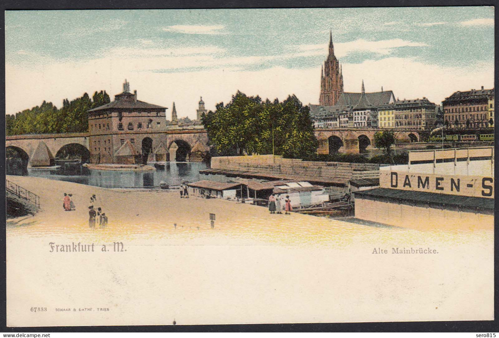 AK Frankfurt A. Main Alte Mainbrücke   (17423 - Altri & Non Classificati