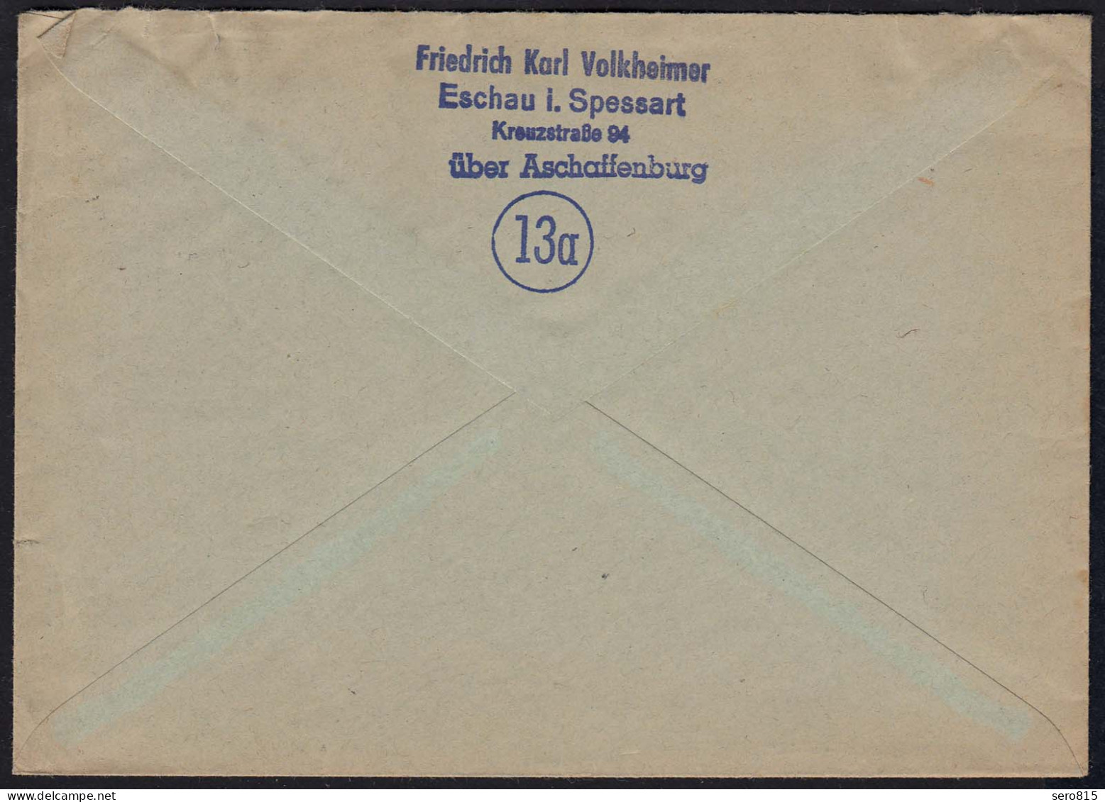 Eschau über Aschaffenburg Überstempel Landpost 1960  (17511 - Sonstige & Ohne Zuordnung