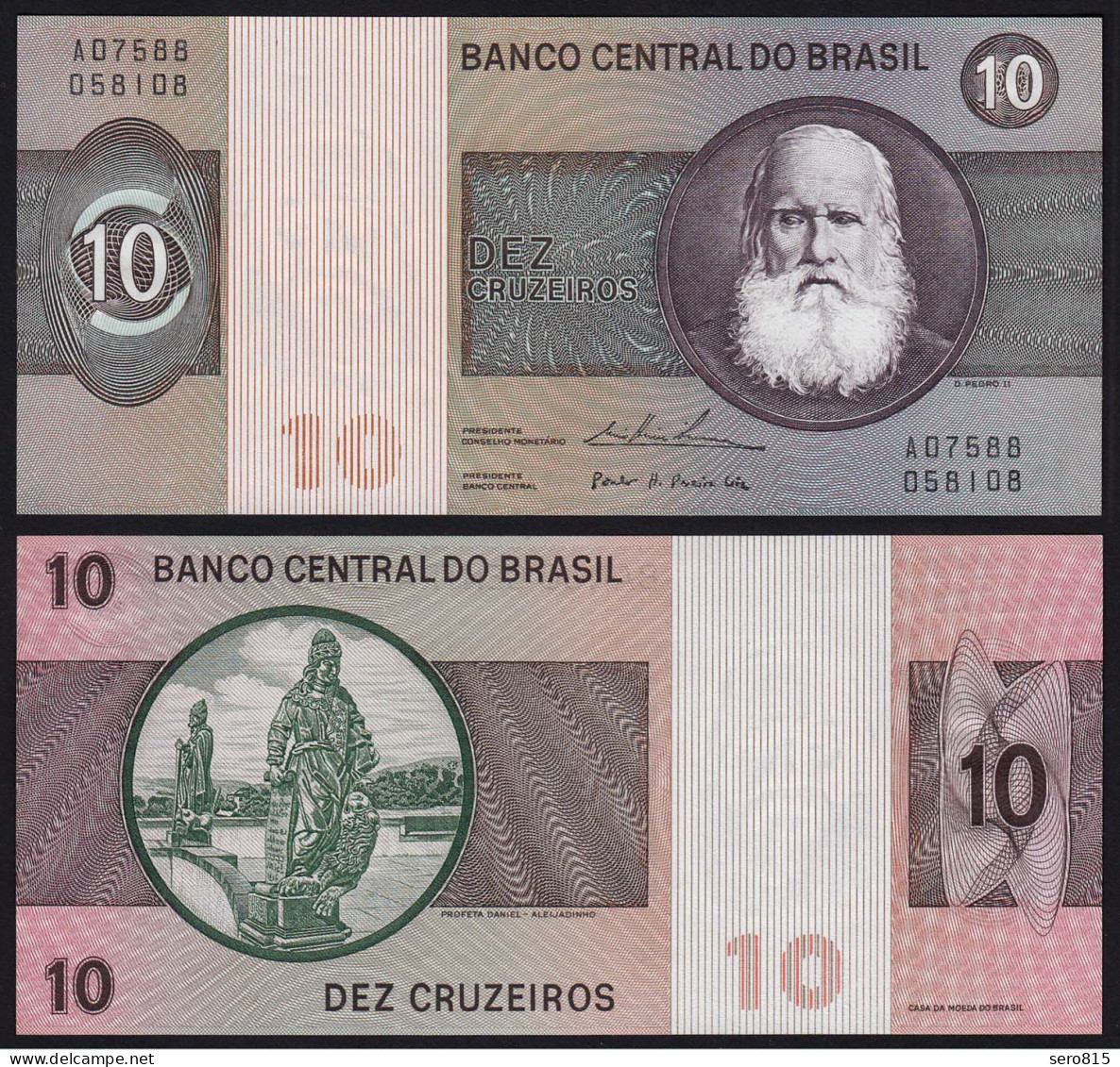 Brasilien - Brazil 10 Cruzeiros Sig.18 Pick 193b UNC (1)  (16107 - Sonstige – Amerika