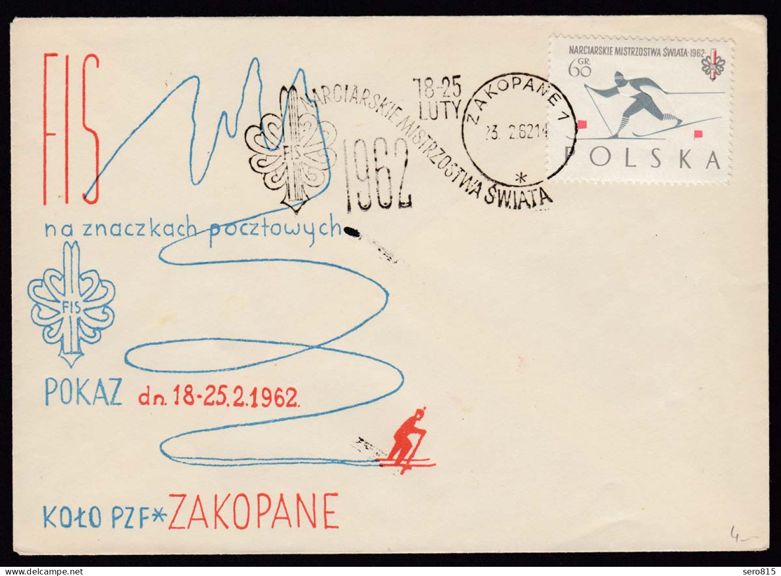 1962 Ski Langlauf Skilanglauf Zakopane Polen Umschlag SST  (16474 - Hiver