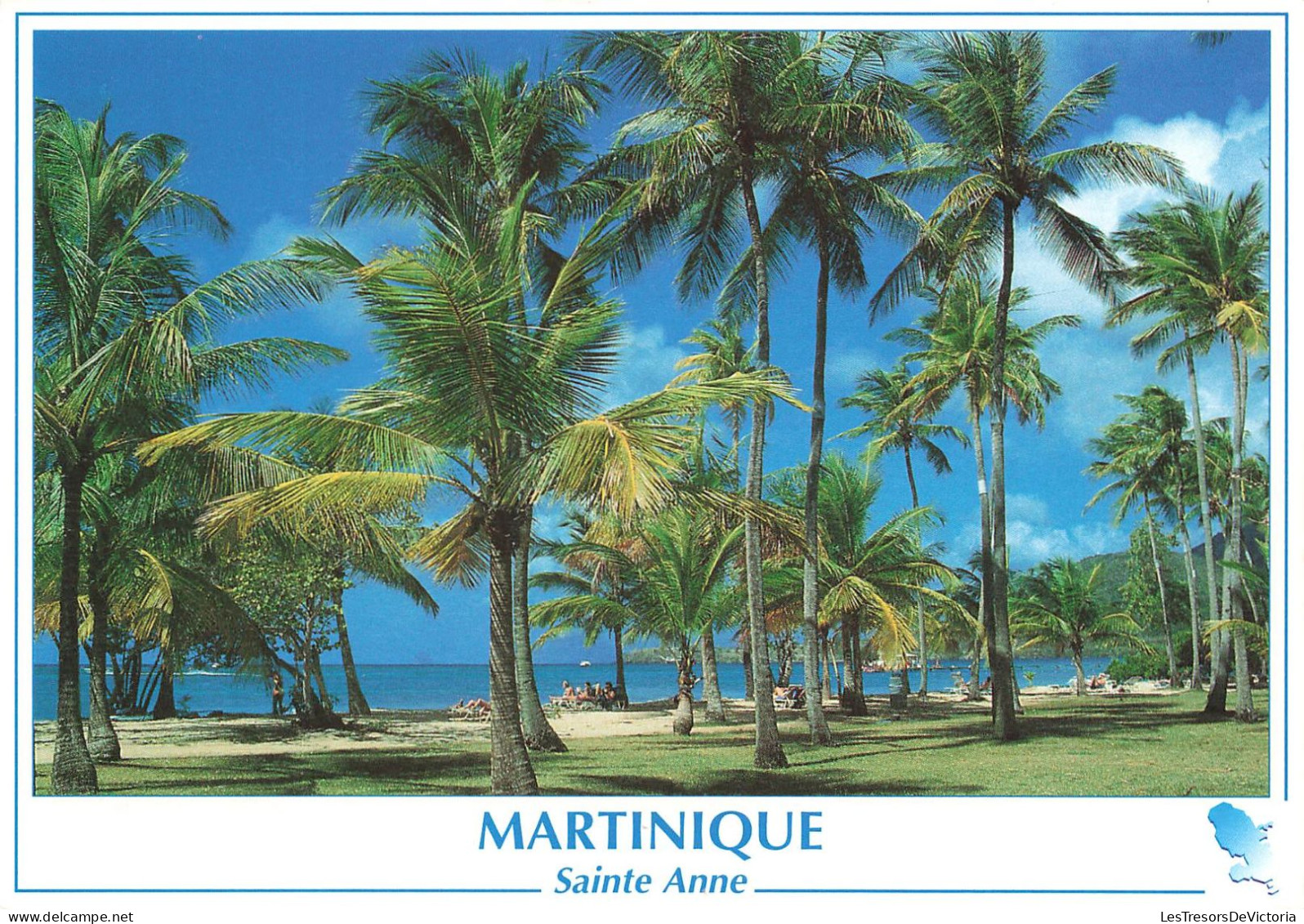 FRANCE - Martinique - Sainte Anne - Animé - Vue Sur La Plage - Palmier - La Mer Au Loin - Carte Postale - Sonstige & Ohne Zuordnung