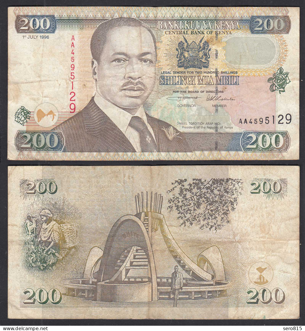 KENIA - KENYA 200 Shillings Banknote 1996 Pick 38a  F (4)     (28968 - Andere - Afrika