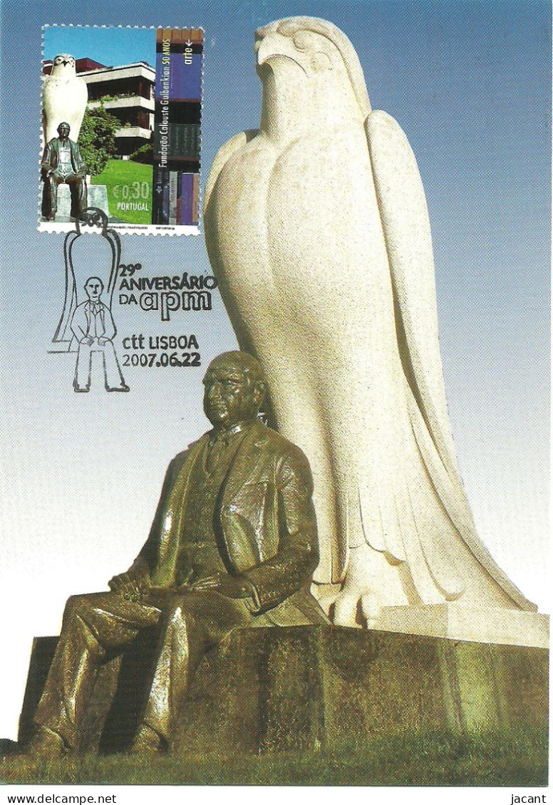 30901 - Carte Maximum - Portugal - 50 Anos Fundação Calouste Gulbenkian Lisboa - Estátua De C. Gulbenkian - Maximumkarten (MC)