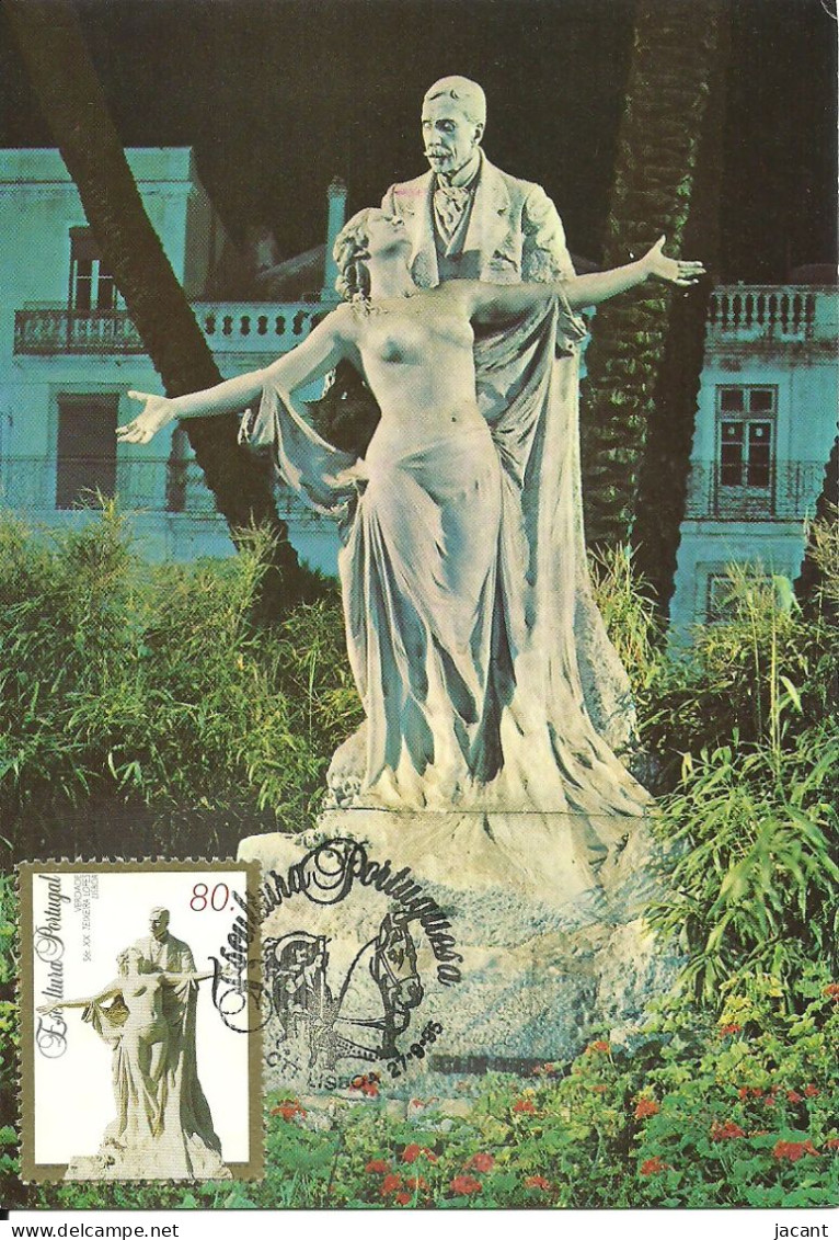 30898 - Carte Maximum - Portugal - Escultura Monumento Eça Queiroz Sec. XX - Teixeira Lopes Em Lisboa - Cartoline Maximum