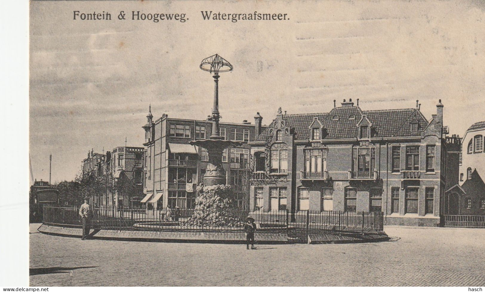 4934 152 Watergraafsmeer, Fontein En Hoogeweg. 1912.  - Autres & Non Classés