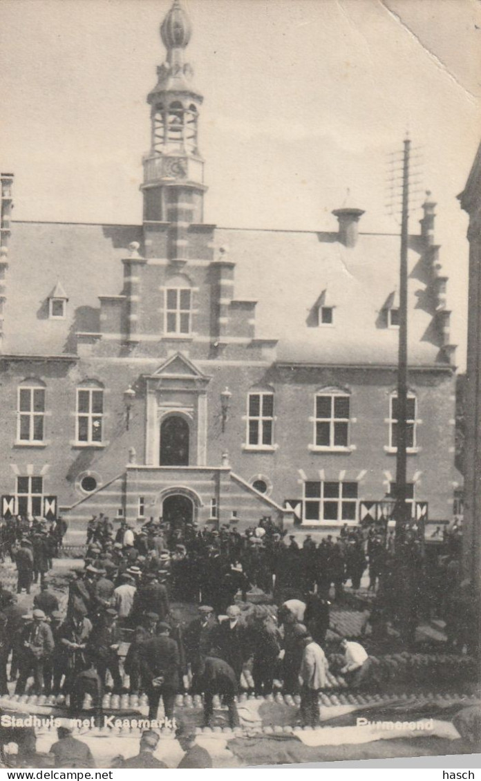 4934 154 Purmerend, Stadhuis Met Kaasmarkt. (Diverse Vouwen)  - Purmerend