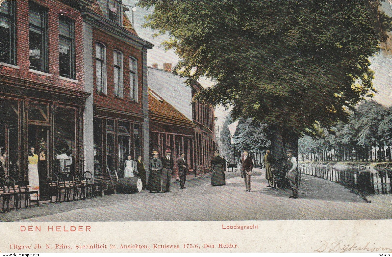 4934 137 Den Helder, Loodsgracht. 1904. ( Rechtsboven Plakbandje)  - Den Helder