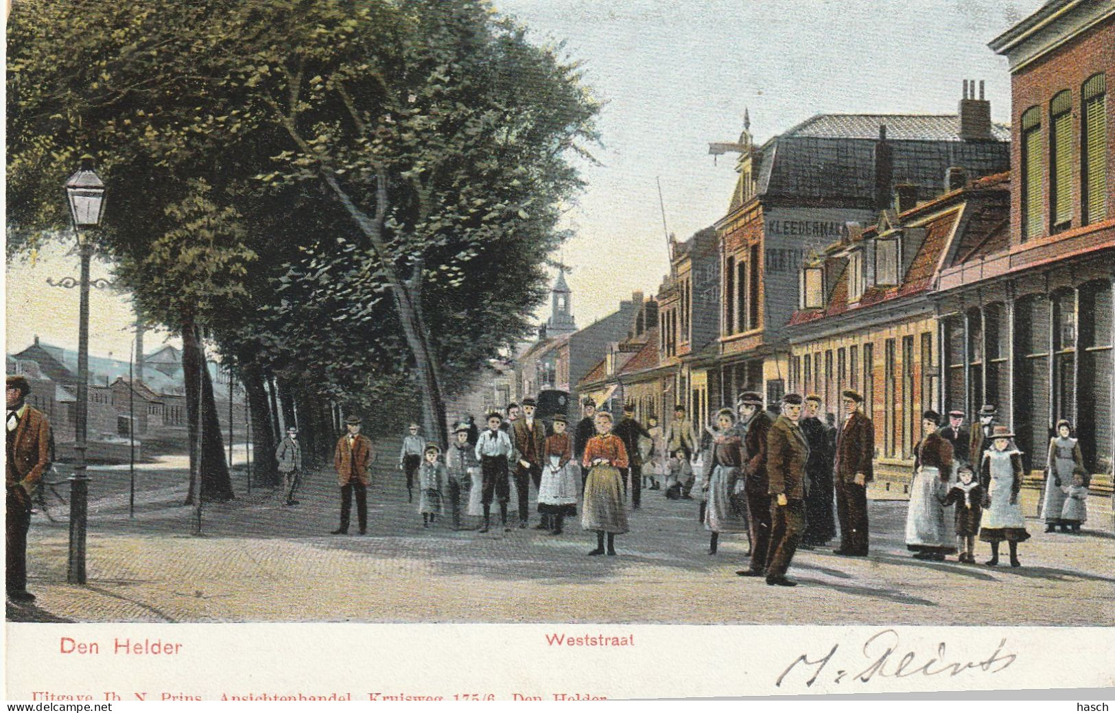 4934 134 Den Helder, Weststraat. 1904. (Rechtsonder Een Kleine Vouw)  - Den Helder